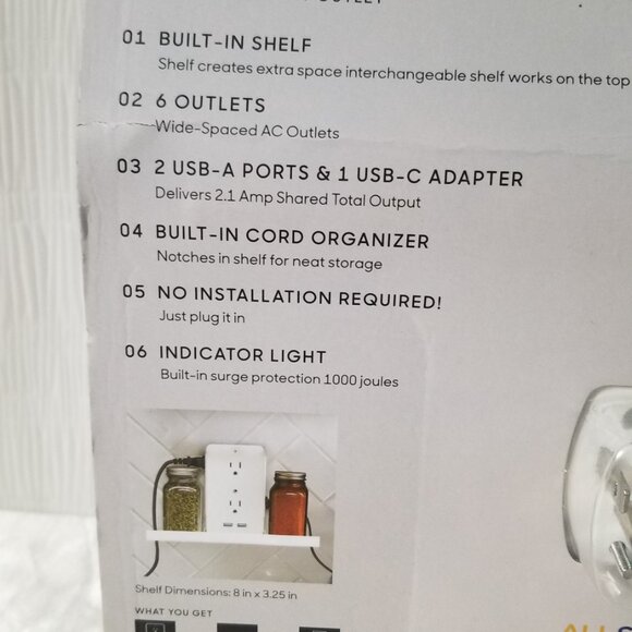 Sharper Image Socket Shelf add a Shelf to any Outlet Brand New - Picture 13 of 13